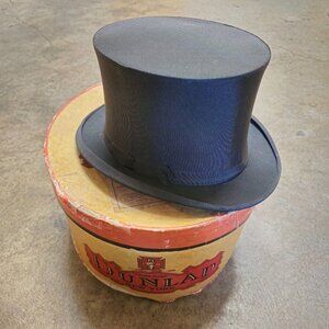 Vintage Marshall Field & Company Black Collapsible Top Hat Adult Size 7 1/8